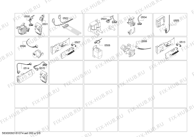 Взрыв-схема стиральной машины Bosch WAP28368SN Serie|6 VarioPerfect - BLDC - Схема узла 05